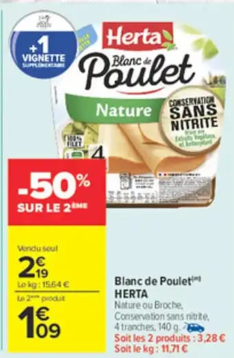 HERTA Blanc de Poulet 140 g