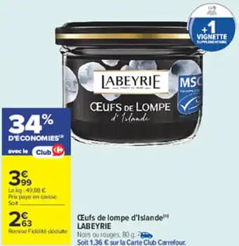 Promotion Exclusives de 4
            
        
        Oeufs de lompe : Découvrez l'Offre incontournable