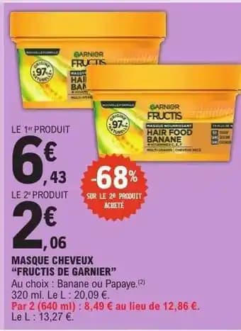 MASQUE CHEVEUX 'FRUCTIS DE GARNIER'