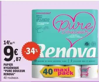 Papier Hygiénique 'Pure Douceur Renova'