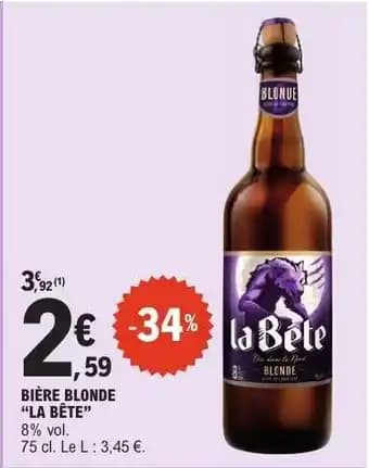 Bière Blonde La Bête