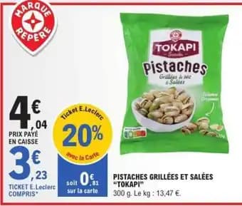 PISTACHES GRILLÉES ET SALÉES “TOKAPI”
