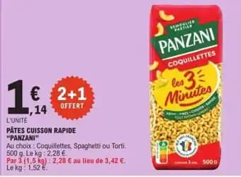 Pâtes Cuisson Rapide 'Panzani'