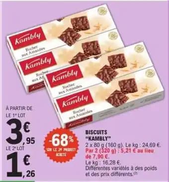 Promotion Exclusives de 1
            
        
        Biscuits kambly : Découvrez l'Offre incontournable