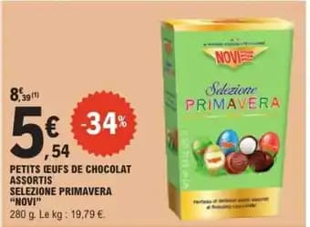PETITS ŒUFS DE CHOCOLAT ASSORTIS SELEZIONE PRIMAVERA “NOVI”