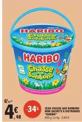 SEAU CHASSE AUX BONBONS MINI SACHETS À DISTRIBUER HARIBO