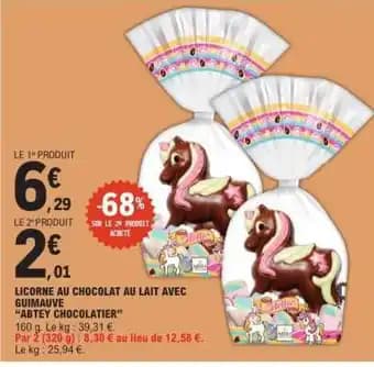 LICORNE AU CHOCOLAT AU LAIT AVEC GUIMAUVE