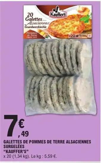 Galettes de pommes de terre alsaciennes surgelées Kauffer's
