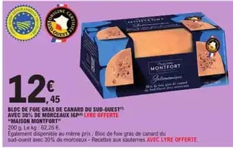 BLOC DE FOIE GRAS DE CANARD DU SUD OUEST