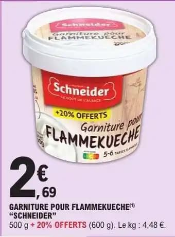GARNITURE POUR FLAMMEKUECHE 'SCHNEIDER'