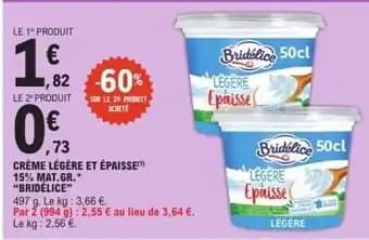 Promotion Exclusives de 1
            
        
        Crème liquide : Découvrez l'Offre incontournable