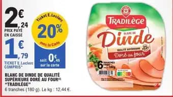 Blanc de Dinde de Qualité Supérieure Doré au Four Tradilège