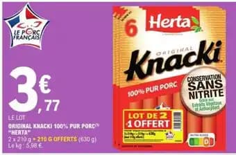 ORIGINAL KNACKI 100% PUR PORC “HERTA”