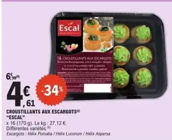 CROUSTILLANTS AUX ESCARGOTS “ESCAL”