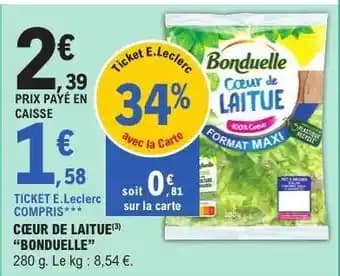 Cœur de laitue BONDUELLE