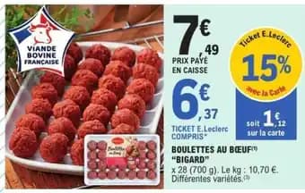 BOULETTES AU BOEUF 'BIGARD'