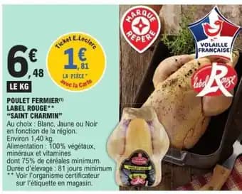 POULET FERMIER LABEL ROUGE 'SAINT CHARMIN'
