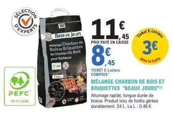 Promotion Exclusives de 50
            
        
        Charbon de bois : Découvrez l'Offre incontournable
