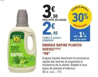 Promotion Exclusives de 4
            
        
        Engrais plantes : Découvrez l'Offre incontournable