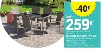 ENSEMBLE DÉJEUNER 7 PIÈCES