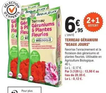 TERREAU GÉRANIUM BEAUX JOURS