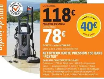 Nettoyeur Haute Pression 150 Bars 'Foxter'