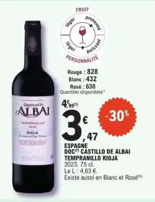 CASTILLO DE ALBAI TEMPRANILLO RIOJA