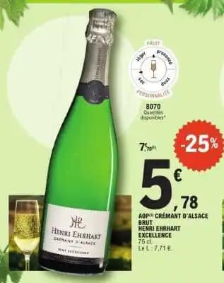 AOP Crémant d'Alsace Brut Henri Ehrhart Excellence