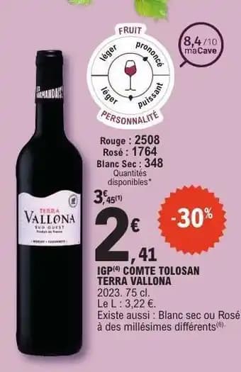 IGP COMTÉ TOLOSAN TERRA VALLONA