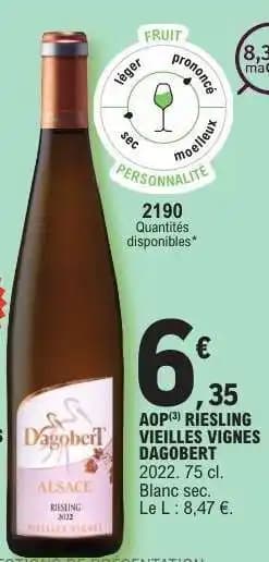 AOP RIESLING VIEILLES VIGNES DAGOBERT