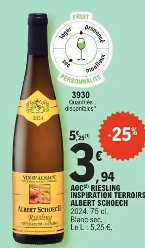 AOC RIESLING INSPIRATION TERROIRS 'ALBERT SCHOECH'