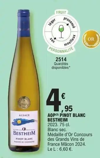 AOP PINOT BLANC BESTHEIM
