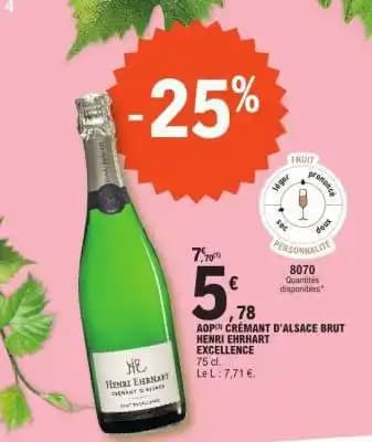 CRÉMANT D'ALSACE BRUT HENRI ERHART EXCELLENCE