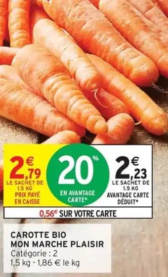 Carotte bio mon marche plaisir 1.5 kg
