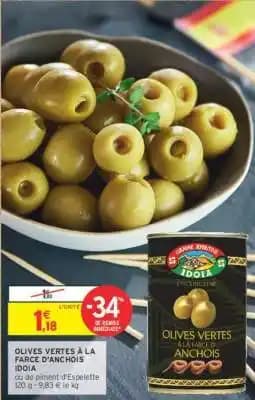 IDOIA OLIVES VERTES À LA FARCE D'ANCHOIS