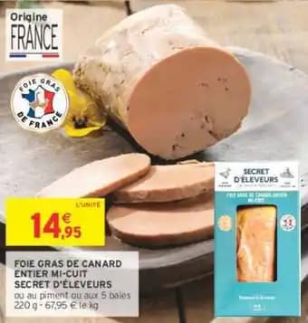 SECRET D'ÉLEVEURS FOIE GRAS DE CANARD ENTIER MI-CUIT