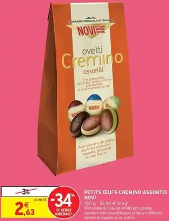 Petits œufs cremino assortis novi 160 g