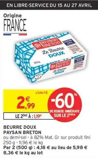 PAYSAN BRETON BEURRE DOUX