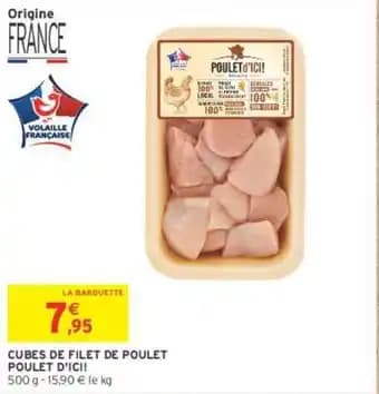 POULET D'ICI! CUBES DE FILET DE POULET