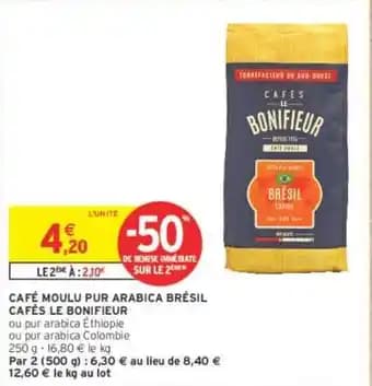 CAFÉS LE BONIFIEUR CAFÉ MOULU PUR ARABICA BRÉSIL