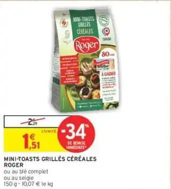ROGER MINI-TOASTS GRILLÉS CÉRÉALES