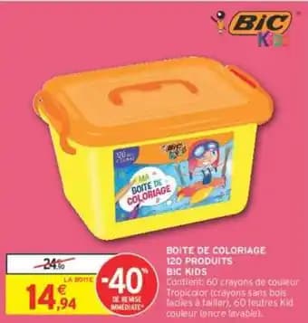 BIC KIDS BOITE DE COLORIAGE 120 PRODUITS