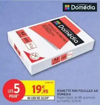 DOMEDIA RAMETTE 500 FEUILLES A4