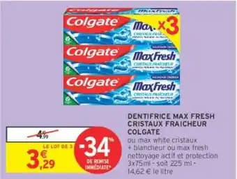 Promotion Exclusives de 6
Colgate : Découvrez l'Offre incontournable