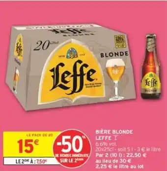 LEFFE BIÈRE BLONDE