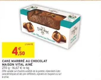 MAISON VITAL AINÉ CAKE MARBRÉ AU CHOCOLAT
