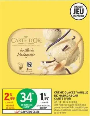 CARTE D'OR CRÈME GLACÉE VANILLE DE MADAGASCAR