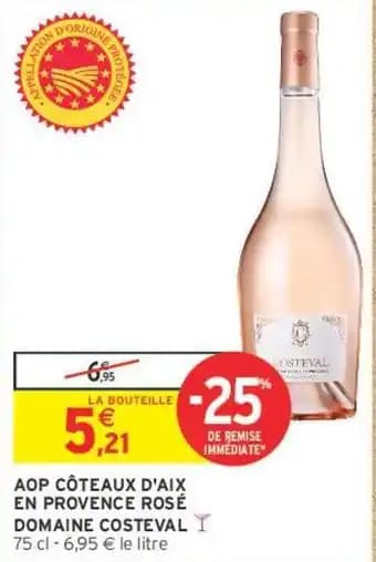 DOMAINE COSTEVAL AOP CÔTEAUX D'AIX EN PROVENCE ROSÉ