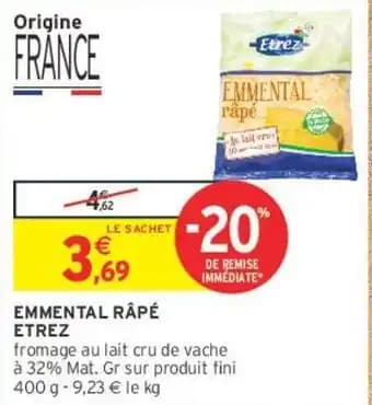 ETREZ EMMENTAL RÂPÉ