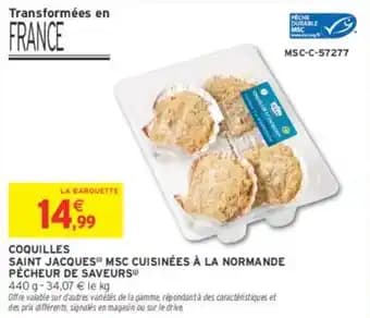 PÉCHEUR DE SAVEURS COQUILLES SAINT JACQUES MSC CUISINÉES À LA NORMANDE